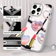 Teléfono con elegante espejo para phone 16 Pro, 15, 14, 13, 12, 11 Pro, X, XR, XS Max, 8 Plus y versiones SE2. Este teléfono de doble función también se puede usar como espejo de maquillaje. Teléfono - Plateado - Ver 3