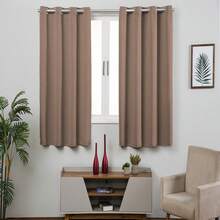 Cortina Blackout em Tecido Duplo Premium para Sala e Quarto Blecaute Corta Luz - Caqui - Visão 2