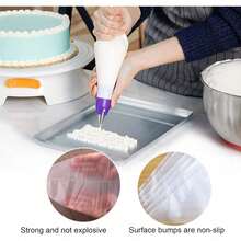 Disposable Piping Bags For Baking Decoration (100-Pack) - 透明的 - 查看 4