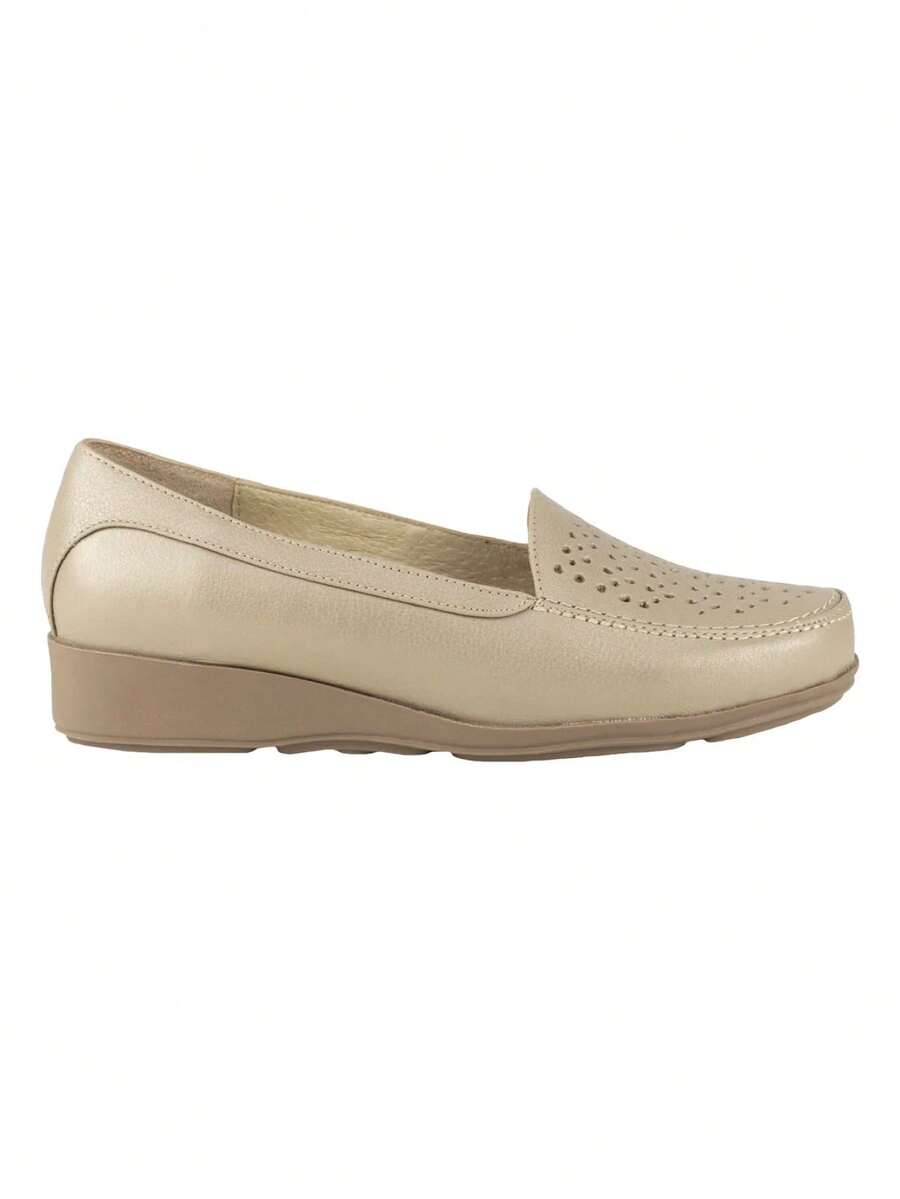 Women Loafers Shoes - 卡其色 - 查看 1