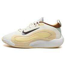 Nike New Women's Basketball Shoes With Cushioning, Wear-Resistant, Strong Grip, ISOFLY Ankle Support, Stable, Low-Top Outdoor Basketball Shoes, Cream Yellow Multi-Color Patchwork Fresh Colorway, Slim Foot Look, Commuting Casual Sports Shoes HQ3476-121 - Creamy Yellow - View 2