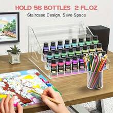 1pc 7-Tier Clear Acrylic Display Stand - Suitable For Diecast Toy Cars, Nail Polish, Collectibles, Mini Figurines, Office Supplies And Cosmetics, Easy To Assemble, Durable Plastic Organizer