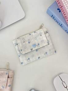 1 Buah Tas Kartu Motif Bunga Dua Lapis Serbaguna dengan Dompet Koin Kapasitas Besar, Tas Barang Serbaguna, Tas Penyimpanan Kartu Identitas, Kartu Bank, Tas Penyimpanan Headphone, Penting untuk Belanja dan Bepergian, Lucu, Ringkas dan Portabel, Hadiah Ulang Tahun - MultiWarna - View 21