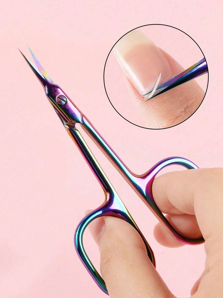 Cortador de piel muerta de acero inoxidable ruso procesado previamente, cortador de cutículas, cortador de uñas puntiagudo, cortador de belleza, cortador de cuatro lados. - Multicolor - Ver 1