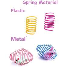 1pc Colorful Bouncy Spring Ball Toy, Interactive Coil Spring Motion Toy, Suitable For Cats And Pets