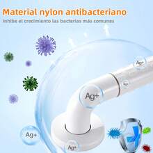 ANTSAY Barra de Seguridad para Baño 2 Piezas,30CM Pasamanos para Baño con Silicona Antideslizante,12 pulgadas Agarraderas para Baño con Círculo luminoso de Visión Nocturna para Baño y Escalera - Blanco - Ver 4