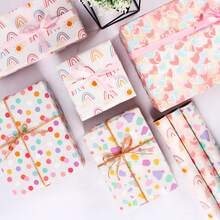 FOIMAS - 2/20 feuilles de papier d'emballage floral, papier d'emballage de bouquet de jardinier imperméable, utilisé pour l'emballage cadeau de fleurs, produits d'artisanat, noir et blanc, rose, rouge