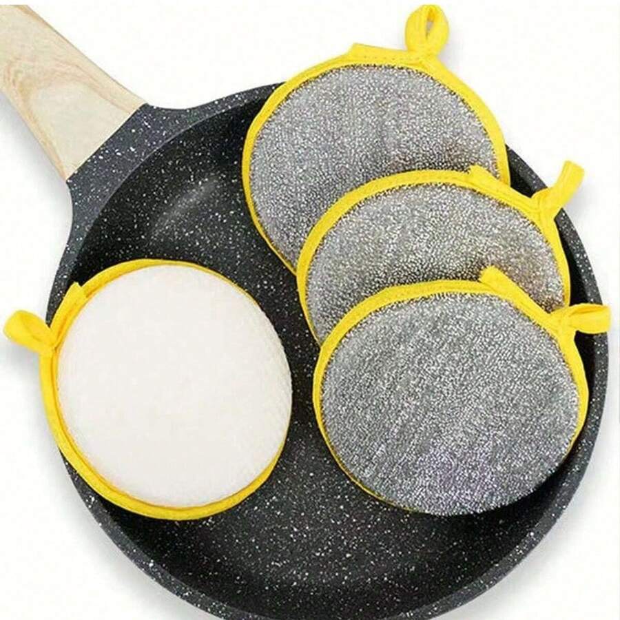 1/5 Peças Esponja Dupla Face, Pano de Limpeza Esponja Mágica, Panos de Lavar Louça Antiaderentes