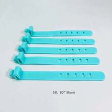 Organisateur de câbles en silicone à 5 trous : Permet de ranger et d'accéder facilement aux écouteurs, chargeurs et câbles de données ! Organisateur de câbles en silicone réutilisable pour ranger et gérer les fils, avec sangles et clips multifonctions, convient à la conservation des aliments et au rangement des cordons d'écouteurs. (Couleur aléatoire)