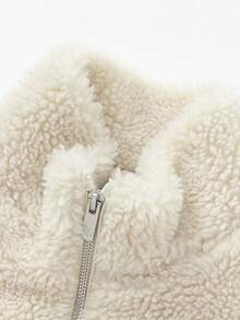 Balabala 男童优质纯棉外套，仿羊羔绒内衬，立领，保暖休闲，冬季款 - 白色調 - 查看 5