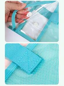 1 حقيبة ملفات شفافة كبيرة السعة مقاومة للماء، حقيبة تخزين ملفات قابلة للتوسيع، حقيبة ظهر طلابية مقاومة للماء من البي في سي، منظم مكتبي لأدوات الكتابة، مناسبة للمكتب والطلاب والتخزين الخارجي، مناسبة للأعراس والذكرى والتخرج - سطح، إغلاق ذاتي الإحكام، عودة إلى المدرسة، لوازم مدرسية