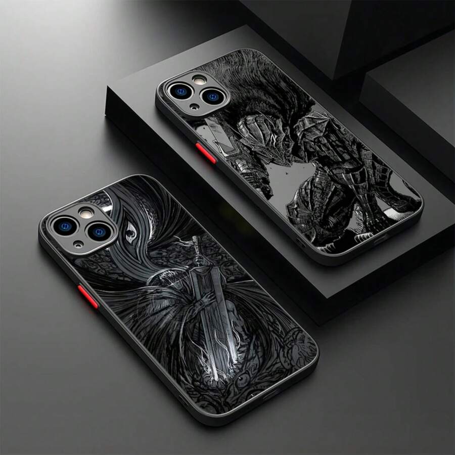 HOT Berserks Guts Anime Phone Case Compatible With 15 14 13 12 11 Pro Max X XR XSMax 7 8 Plus Matte Transparent Back Cover, Cover Compatible With 17 Pro Max Case, 17 Pro Case, 17 Case, 16 Pro Max Case - FGHS-29cc24032103 - Xem 1