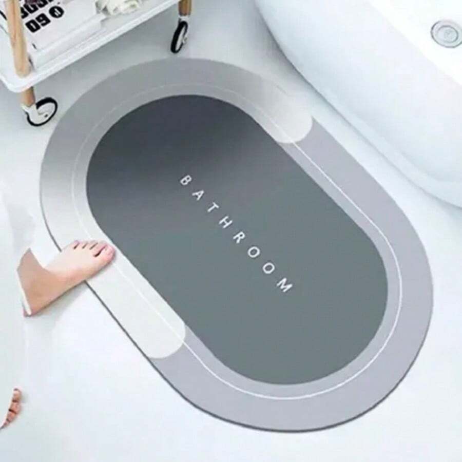 Tapete Mágico Antiderrapante Super Absorvente - Cinza - Visão 1