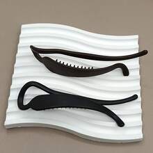 Elegante clip de plátano de plástico mate antideslizante y giratorio | Clip de cabello francés simple para mujer, accesorio de cabello rectangular para coletas, moños y peinados diarios, el regalo perfecto para ella, diseño elegante, clip de cabello duradero, clip de fijación de recogido, clip de cabello para mujer, clip de parte posterior de la cabeza, horquilla, accesorio de cabello tipo clip de plátano