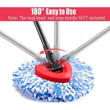 2-Pack Spin Mop Replacement Heads, Compatible With 2-Tank RinseClean System, Machine Washable Microfiber Mop Refills For Hard Floor Cleaning - Red - View 7