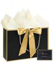 1/2/3 Stücke, große Papier-Geschenktüten, inklusive Seidenpapier und Grußkarten, Valentinstag Geschenktüten, tragbare Geschenktüten mit Griffen, geeignet für Brautjungfern, Geburtstage, Valentinstag, Hochzeitsfeiern, Abschlussfeiern, Muttertag