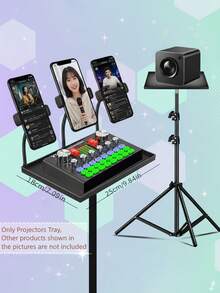 Adjustable Projector Tray - Multi-Functional ABS Storage Organizer For Projectors, Laptops, Sound Cards & Music Accessories | Portable Design For Home & Office Use