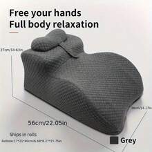 Ergonomic Face-Down Pillow - Adjustable Wedge Support Pillow With Removable Cover, For Sitting Up Back Neck Relief With Face Down Massage Prone Pillow Function For Reading, Suitable For Sleeping And Reading Face Down, Durable Fabric Cover, Stomach Sleeper Pillow.