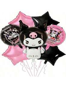 مجموعة بالونات ديكور حفلة عيد ميلاد بسلسلة كورومي الملونة من سانريو، للاحتفال بعيد الميلاد العائلي، بالونات لاتكس لحفلات المدرسة والحفلات الخارجية