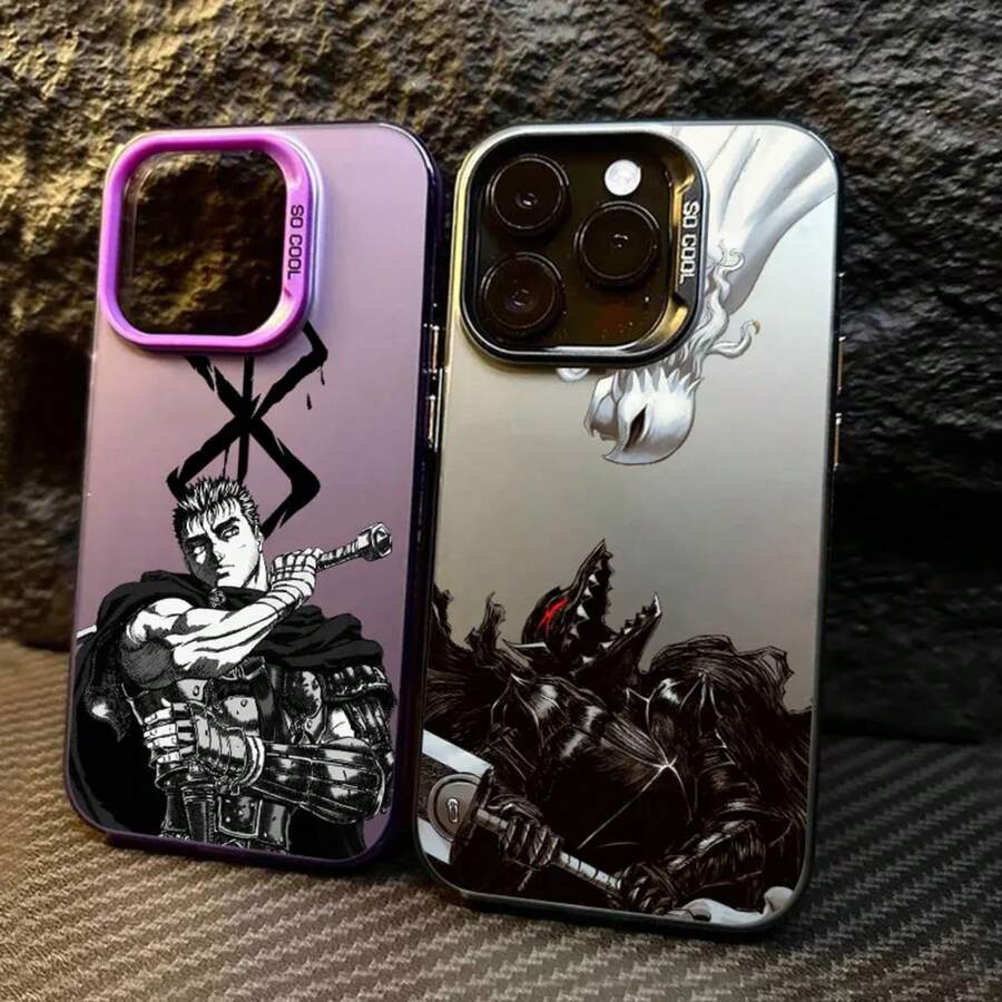 Custodia S, S per anime giapponese Guts Griffith, compatibile con Apple 16e, 16, 14, 15, 13, 11 Pro Max, 15 Plus, 12, 13 Mini, 16e, custodia antiurto - CYQBL02 - Visualizzare 1