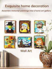 300+ bucăți faimoase puzzle cu blocuri de pictură, ornament pentru decor acasă, cadou de Crăciun, cadou de Anul Nou, cadou de Halloween, cadou de ziua de naștere, cadou de Ziua Recunoștinței