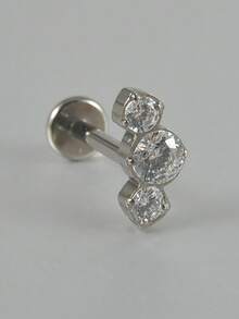 1PC G23 Solid Titanium Cz Flower Cartilage Earrings Stud 16G Internal Threaded Marquise Zirconia Helix Ear Tragus Piercing Body Jewelry