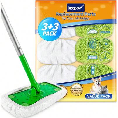 6er Pack für  Feuchte Bodentücher, Ideal für  Bodenwischer Nass, Waschbar für  Bodentücher Wiederverwendbar, Mikrofaser für  Wet, Trockene/Feuchte Bod