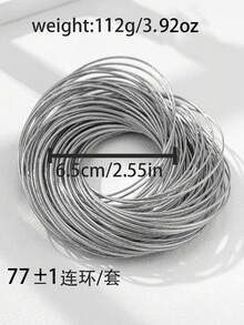 3 Sizes Available: 30pcs/Set, 50pcs/Set, 77pcs/Set Matte Gold Tone Coil Bangle Bracelet, Designed For Women, Suitable For Party, Holiday, Jewelry Accessory (Note: The 50pcs Set Is Shown In The Main Image, The 77pcs Set Has A Better Wearing Effect, The 30pcs Set Has Slightly Different Wearing Effect, And The Product Color May Vary Slightly Under Different Lighting Conditions, Suitable For Different Wrist Sizes)