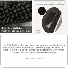 An Area Rug, Newly Upgraded To A High-Density Specification Of 950g/M², Features A Plush Velvet Texture Design That Significantly Enhances Underfoot Comfort. It Boasts Colorfast And Anti-Abrasion Properties, With Reinforced Anti-Slip Particles On The Underside To Improve Grip And Prevent Displacement. Kitchen Rug