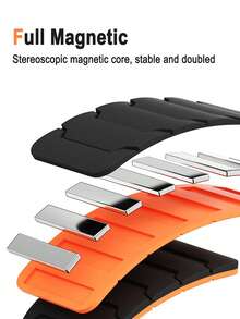 Correa magnética totalmente compatible con la banda del de 44 mm, 45 mm, 40 mm, 41 mm, 42 mm, 38 mm, 45 mm. Banda de reloj de silicona compatible con iWatch Series 10, 9, 8, 7, 6, 5, 4, 3, SE, Ultra 2, pulseras