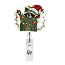 1pc Cute Christmas Decoration, Fun Badge Clip, Retractable Easy Pull Reel, Perfect Gift For Medical Staff, Nurses - Nurse Appreciation