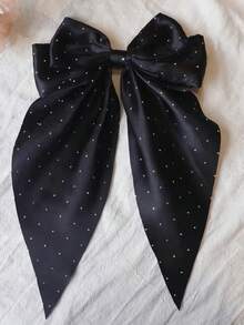 Grampo de cabelo grande com laço de diamante feminino, 1/4 peças, preto, champanhe, branco, vermelho, laço feminino, fita, laço, prendedor, laço, acessórios de cabelo para festa, moda para o dia das mães, festa diária, acessórios de cabelo da moda com diamante, presilhas, garras de cabelo, presilhas de cabelo, presilhas de cabelo