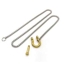1 Pc/Set Fashionable Luxury-Style Personalized Clasp Necklace With Stainless Steel Box Chain Minimalist And Sophisticated, Suitable For Both Men And Women. Ideal As A Gift, For Everyday Wear, Or For Various Occasions Such As Banquets, Parties, And Music Festivals. - 1 - Xem 3