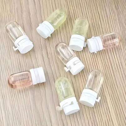 100/50 Pieces Set Of /3ml/2ml Transparent Glass Mini Bottles With Flip-Top Leak-Proof Design, Portable Cosmetic And Lotion Containers, Ideal For Essence, Makeup Remover, Shampoo, Conditioner, And More, Perfect For Travel And Makeup Storage.