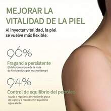 Flor de Rosa. Flor de Jazmín. Exfoliante de Kiwi. Set de 3 Piezas de Gel de Ducha de Fragancia Duradera Universal para Adultos y Niños - Set de 3 piezas de gel de ducha con pétalos de rosa - Ver 5