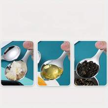 2/5 pièces Cuillères à mesurer à manche court - Mini cuillères rondes pour poudre de protéines, cuisson et café, set de cuillères lavables au lave-vaisselle