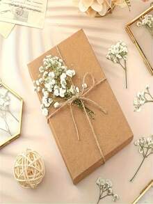 100pcs Mini Baby Breath & Other Dried Flowers - Resin Mold Art Craft, Ivory White Bouquet, Headpiece, Wedding Wreath, Tabletop Vase, Home Decor