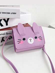 1 pezzo Borsa a tracolla mini con espressione di gattino carino, borsa a quadrato piccolo, borsa a spalla versatile e leggera con chiusura a ribaltina, adatta per monete, viaggi, vacanze, shopping, attività all'aperto, festival, regali per bambini, colore solido in pelle PU elegante, cartone animato casual, perfetta per conservare le chiavi per bambini, studenti, ragazze, amici, accessori da viaggio - Multicolore - Visualizzare 16