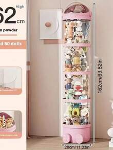 Four Layer Multifunctional Transparent Waterproof Cylindrical Plush Animal Toy Storage Bucket, Pet Toy Storage Artifact, Perfect Home Decoration, And A Great Choice For Mother's Day Gifts - Multicolor - View 12