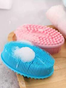 1 pezzo Spazzola esfoliante in silicone per il corpo, pratica spazzola da doccia per l'esfoliazione della schiena, rimuove lo sporco dalla schiena, spazzola multifunzione a doppia faccia