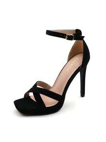 Women's Platform Heels  Heel Sandals Party Bridal Evening Shoes Francisca-2 - 黑色 - 查看 1