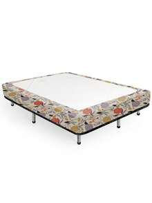 1 Stück Milchseide Bettrock zum Umwickeln, einfarbig oder Muster, 4-seitiger elastischer Bettrock, geeignet für Schlafzimmer Heimdekoration - Blumenrebe - Übersicht 4