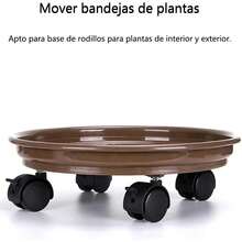 Carro para Plantas con Ruedas, Soporte para Plantas con Ruedas de Alta Resistencia, Base para Maceta móvil de plástico, Base para jardinería con Bandeja de Agua. - 1 - Ver 4