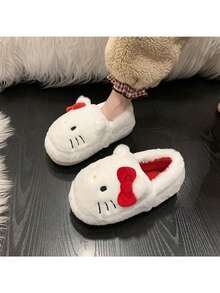 Sanrio نعال قطنية مبطنة بالكامل بشكل كيوت لشخصية هالو كيتي من سانريو، مناسبة للنساء في فصل الخريف والشتاء للاستخدام الخارجي والداخلي، مانعة للانزلاق، أحذية منزلية دافئة، إكسسوار ضروري لكل امرأة، (قد يتم شحن أنماط عشوائية)، ضروريات العطلات، الخريف، ، عيد الميلاد، الكرنفال، اليوم الوطني، الخريف، عيد الاستقلال