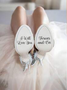 Autocolante personalizate pentru pantofi de nuntă, Autocolante personalizate pentru pantofi de nuntă, Autocolante detașabile din vinil pentru pantofi de nuntă, Design pentru decorațiuni de nuntă, Autocolante personalizate pentru pantofi de nuntă, Decorațiuni adezive pentru încălțăminte de mireasă pentru mire și mire, Autocolante personalizate din hârtie, Accesorii tematice pentru petreceri, Pentru pantofi de nuntă DIY pentru mireasă și mire, Decorațiuni tematice pentru petrecerea de nuntă - Multicolor - Vizualizare 7