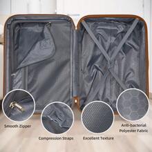 Luggage Sets 5 Piece Hardside Expandable Suitcase With Wheels Lock, Large Capacity Checked Luggage For Families, PC+ABS Hardside Lightweight Rolling Suitcase For Women And Men - 黑色 - 查看 4