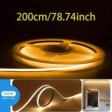 LQHZMYY 1 Set USB Powered COB LED Light Strip, 5V, Touch Control Dimmable, 3 Color Temperatures 3000K/4000K/6000K, Self-Adhesive Backing, Suitable For Birthday, Space Theme, Bedroom, TV Backlight, Vanity, Cabinet, Home Decor, Christmas, Halloween And Other Festivals - 彩色 - 查看 22