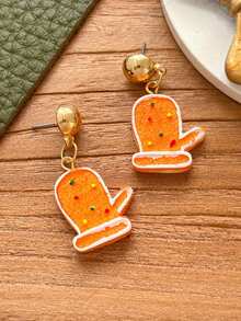 زوج من أقراط قلادة شجرة عيد الميلاد بتصميم رجل الزنجبيل والبيت، تصميم كرتوني جميل بوجه مبتسم وتفاصيل تزيين وفيونكة خضراء، مناسب للرجال والنساء للارتداء اليومي، هدية ممتازة لعيد الهالوين وعيد الميلاد وعيد المعلم والأعياد، مجوهرات فريدة ومتينة