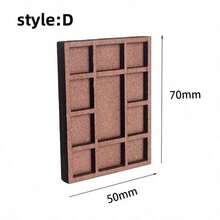 1 pieza Caja de almacenamiento en miniatura, Estantería de joyas de madera en micro escala, Caja de exhibición de almacenamiento de especímenes minerales, Exhibición de almacenamiento en micro escena, Caja de almacenamiento de madera en micro escala