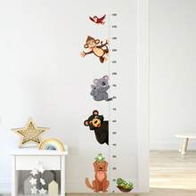 Kids Height Growth Chart Cartoon Animal Wall Ruler Sticker Removable Wall Decals For Home - Multicolor - View 3